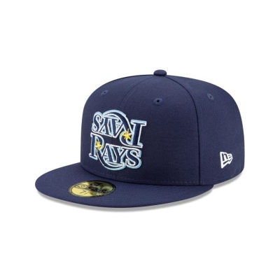 Tampa Bay Rays Gorra | New Era MLB Team Mirror 59fifty Fitted Cap Mexico - Azules